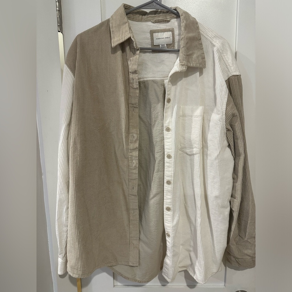 Colorblock shacket